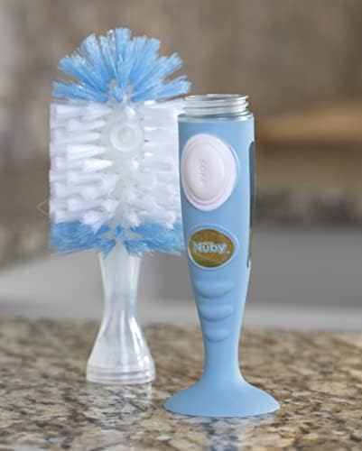 Nuby Easy Clean Dispensing Soft and Durable Bristle Bottle Brush - Image 2