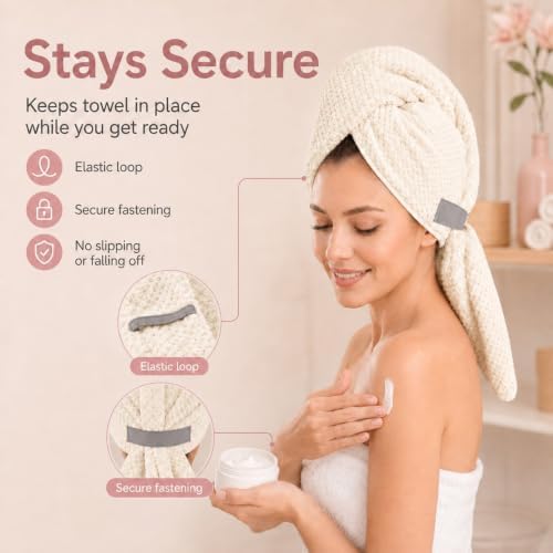 Large Microfiber Hair Wrap Towel - Image 4