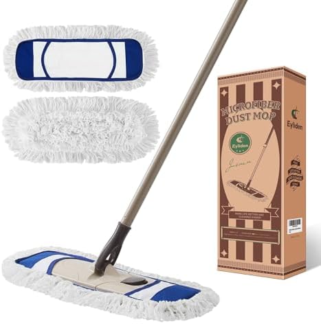 Eyliden Dust Mop, 2 Microfiber Pads, Home Commercial Cleaning, Quick Swap by Eyliden