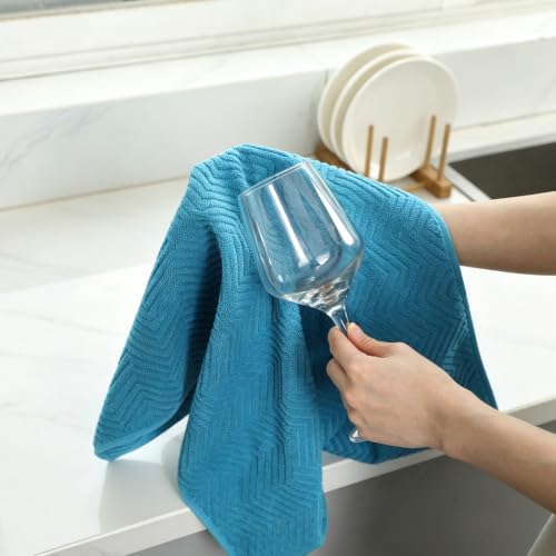 6 Pack Premium Cotton Kitchen Towels Sets, Super Absorbent Kitchen Hand Towels - Image 4