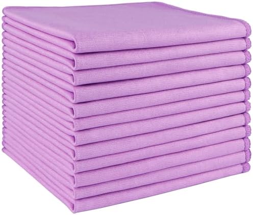 HOMEXCEL Glass Cleaning Cloths 12PK, Streak Free Towel by HOMEXCEL