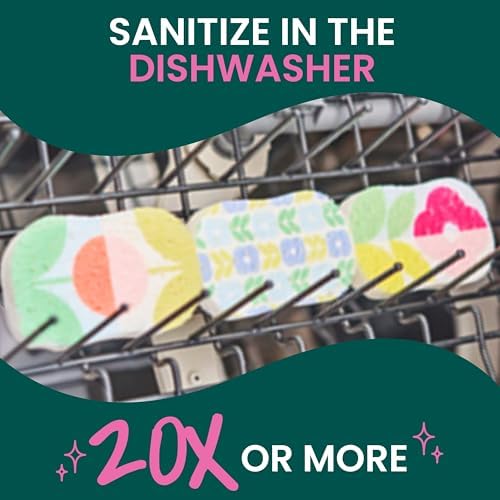 Scotch-Brite Brite Blooms Pop Up Kitchen Sponges, 3 Pack - Image 6