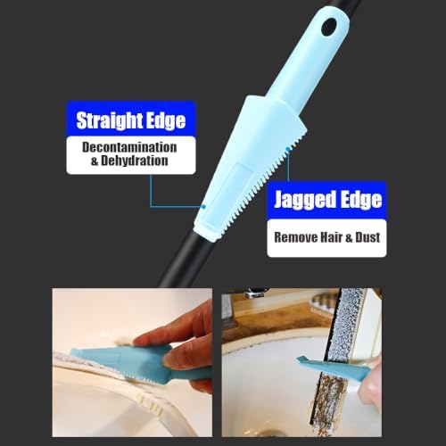 Window Squeegee Cleaning Tool Kit, Adjustable Extension Pole, 2-in-1 - Image 2