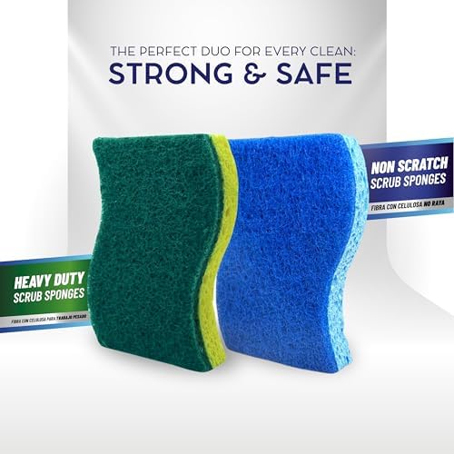 DEXTELLO Scrub Pack – 10 Kitchen Sponges Set – Long-Lasting, Dual-Sided - Image 5