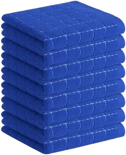 Homaxy 100% Cotton Terry Kitchen Towels, 8 Pack by Homaxy