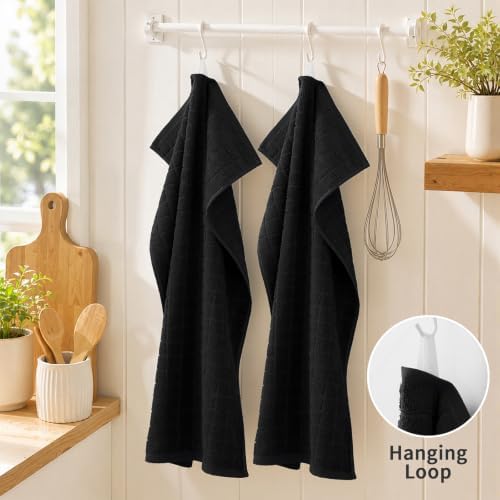 Kitinjoy Premium Cotton Check Kitchen Towels 6 Pack - Image 5