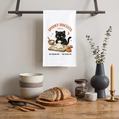 Funny Ghost Cat Kitchen Towels Home Kitchen Decor Hostess Gifts - Image 6