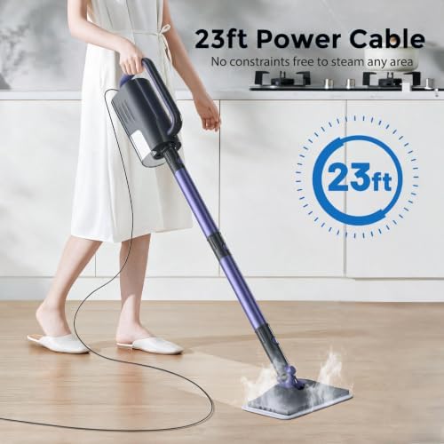 Steam Mops for Floor Cleaning, 6-in-1 Multi Accessories, 23FT Power Cable - Image 3