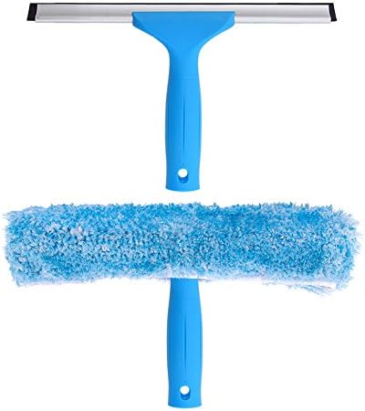 MR.SIGA Professional Window Squeegee & Microfiber Window Scrubber, 10 inch by MRSIGA