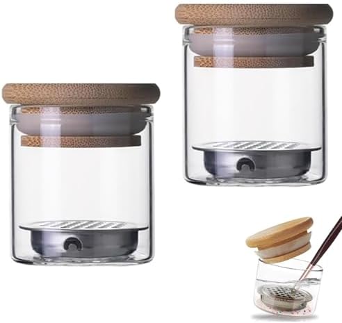 2 Pack Nail Brush Cleaner Cup, Portable Dappen Dish by Unknown