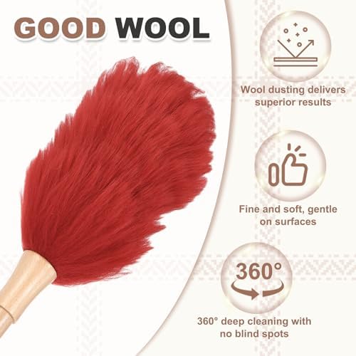 uxcell Wool Duster, 14.2" Natural Feather Cleaner Household Cleaning Duster - Image 5