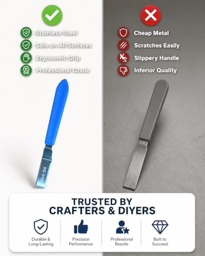 Sticker, Label & Adhesive Remover Tool – Stainless Steel Scraper Removes Decals - Image 3