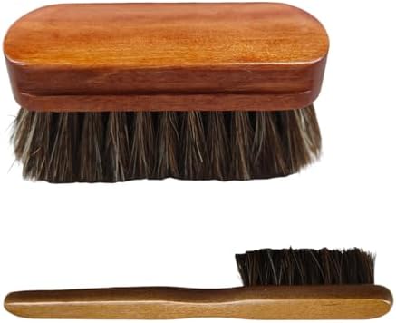 Car Leather & Upholstery Cleaning Brush Set, Horse Hair Long Bristle Detailing by Unknown