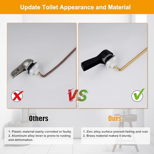 Hibbent Universal Metal Front Mount Toilet Handle Replacement Kit - Image 6