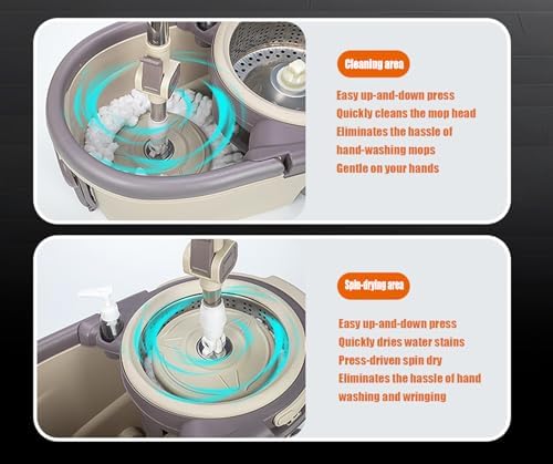 A, Mop 360° Sturdy Stainless Steel Rotating Rod, Set - Image 3