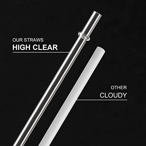 24 Pack, HIGHLY Transparent Reusable Plastic Straws - Image 2