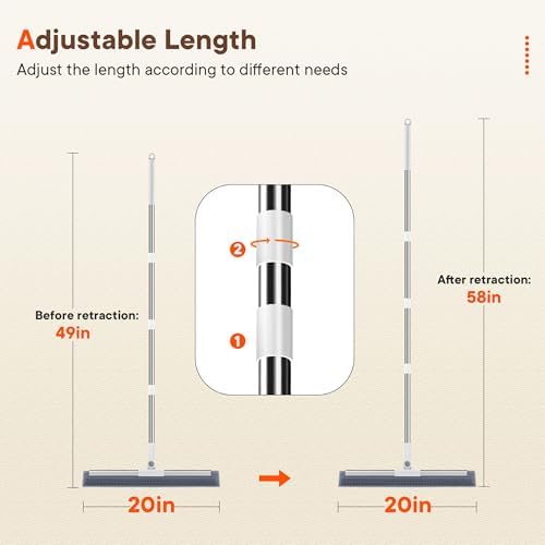 Extra-Wide Floor Squeegee for Concrete Floors, Telescoping Handle - Image 2