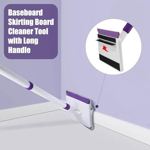 Baseboard Cleaner Tool with Handle, Bathroom Kitchen - Image 3