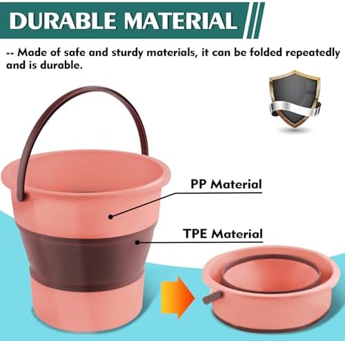Collapsible Bucket 4.5 Gallon/17L Large Capacity Foldable Cleaning Buckets - Image 5