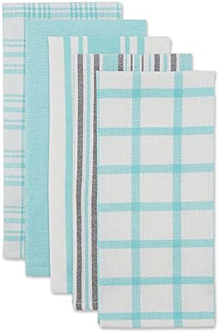DII Assorted Woven, Kitchen Dishtowel Set, 5 Piece - Image 2