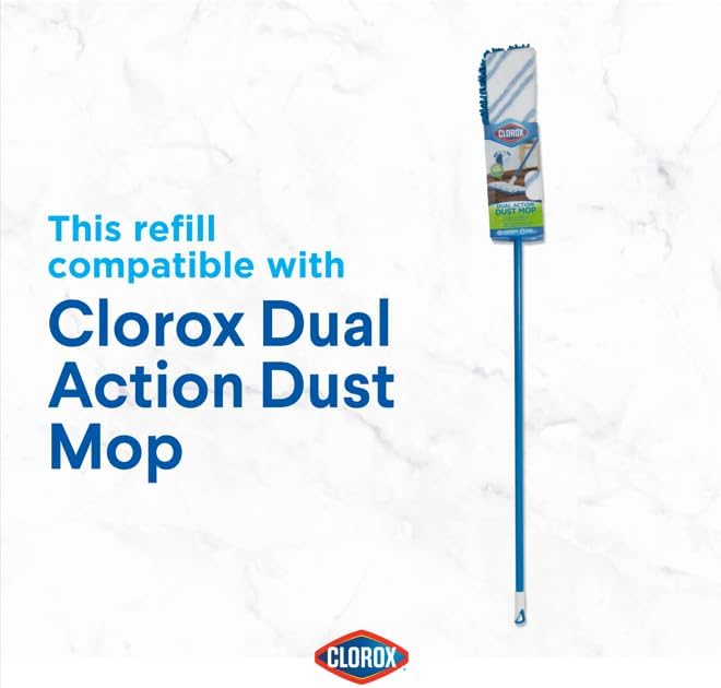 Clorox Ready Flip Spray Mop Refill Pad Machine-Washable Dual-Use Chennille & - Image 6