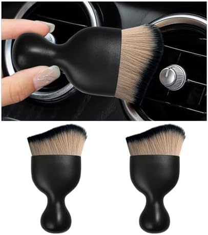 Dickno 2PCS Car Interior Dust Brush, Soft Scratch Free Auto Detailing Brushes by Dickno