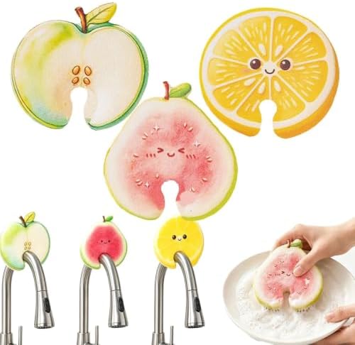 Fruit Shaped Dishwashing Sponge Scrubber by CBDYWVR