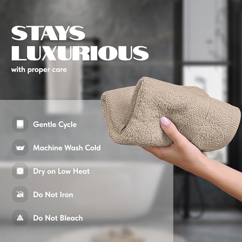 White Classic Taupe Hand Towels - Image 6