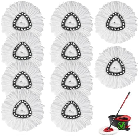 10PCS Mop Head Replacements, Compatible by High-PQ