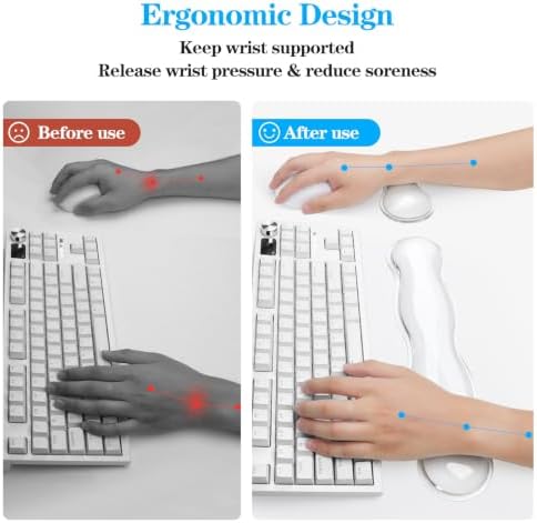 Gel Keyboard and Mouse Wrist Rest Set, Wrist Pad - Image 2