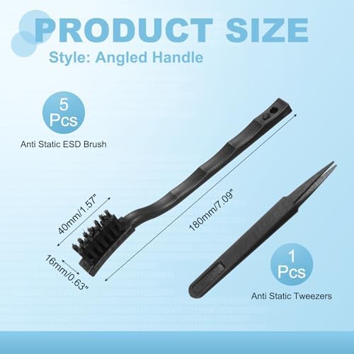 PATIKIL 5pcs ESD Brush Electronic Cleaning Brush Set - Image 2