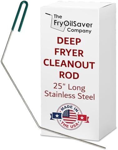 25" Deep Fryer Cleanout Rod – Angled Shaped & Declogger Goofer Commercial by THEFRYOILSAVERCOMPANY