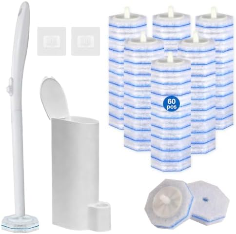 Disposable Toilet Bowl Brush and Holder by XFKJOR