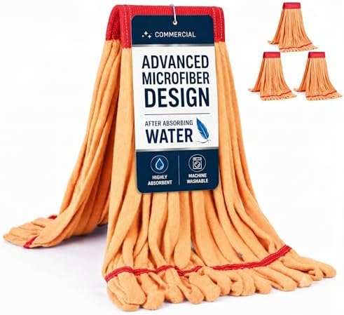 Microfiber Mop Head Replacement, Heavy Duty Commercial Tube Wet Mop Head Refill by Unknown