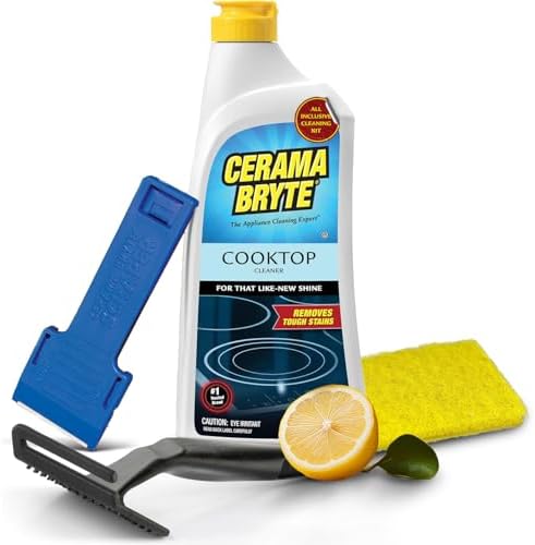 Cerama Bryte Cooktop Cleaning Kit, 18 oz Bottle, Tool & Pad by CeramaBryte