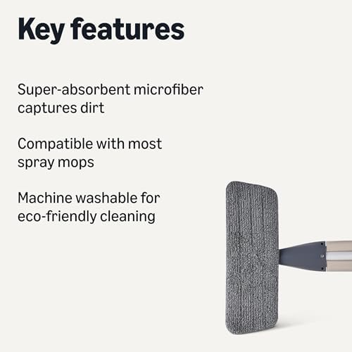 Amazon Basics Washable Replacement Mop Pads - Image 2
