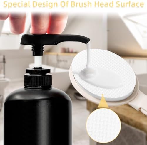 LFJ 19" Long Handle Shower Sponge Brush Set - Image 4