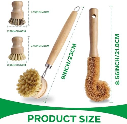 Bamboo Dish Brush Set - Image 2