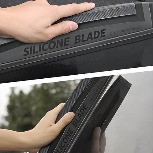 Car Window Squeegee, 11.8 Inches Soft Silicone Auto Glass Water Wiper Cleaning - Image 5