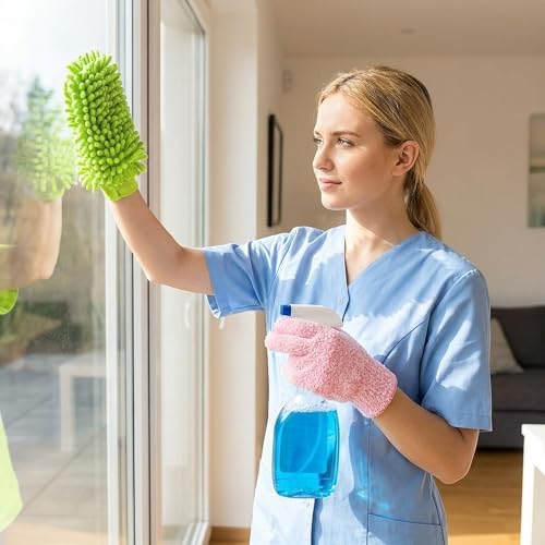 Potchen 6 Pcs Microfiber Dusting Mitt Glove - Image 5