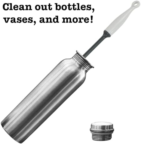 Iconikal 2-Pack Silicone Bottle Brush 12" Gray Flexible Non-Scratch Cleaner - Image 3