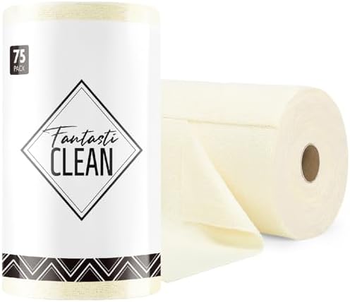Fantasticlean Microfiber Cleaning Cloth Roll- 75 Sheets by Fantasticlean