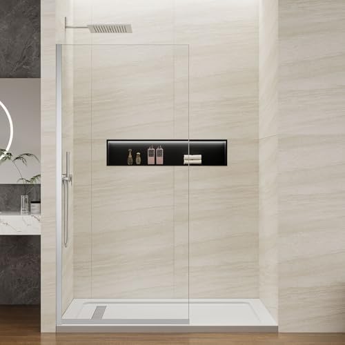 Shower Screen 36" x 76" Shower Wall Panel Brushed Silver - Image 3