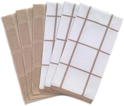 T-Fal Solid & Checked Parquet Kitchen Towels: Highly Absorbent, Super Soft Long - Image 2