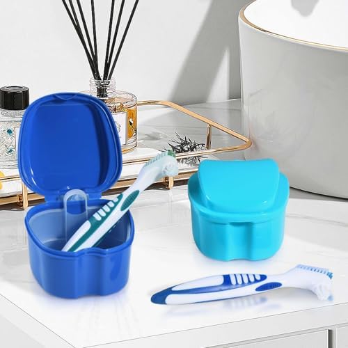 KISEER 2 Pack Denture Bath Case Cup Box Holder Storage Container - Image 6