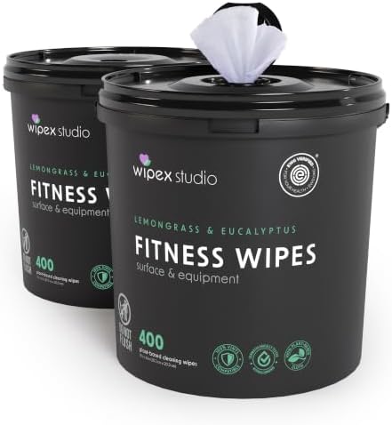 Wipex Gym Plant-Based Wipes, EWG Verified, Natural Surface & Equipment Cleaning by Wipex