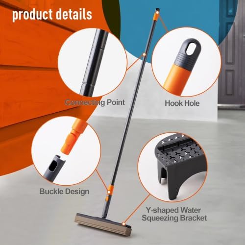 Hands-Free Sponge Mop with Collapsible Wring Bucket, Adjustable Lightweight - Image 5