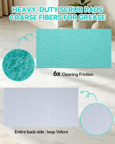 F Flammi Steam Mop Replacement Pads 6 Pack - Image 5