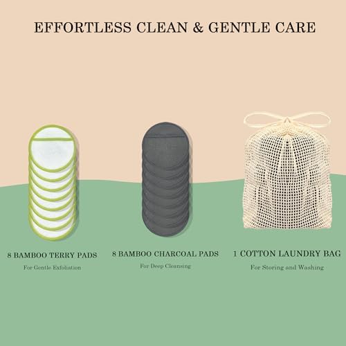 Chloven 16 Pack Reusable Makeup Remover Pads - Image 3