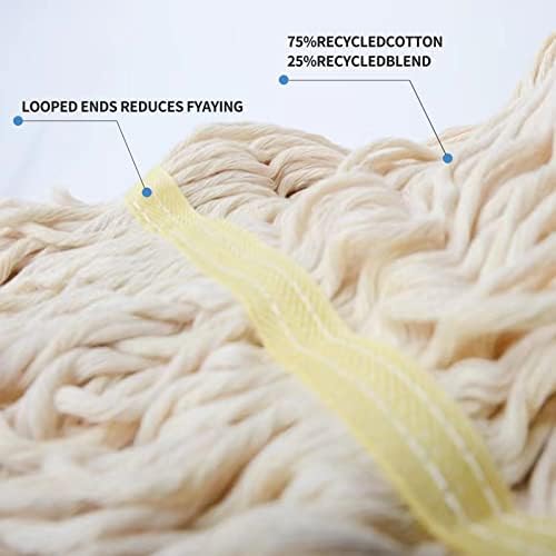 3 Pack Commercial Heavy Duty White Cotton Loop Mop Head Refill - Image 4